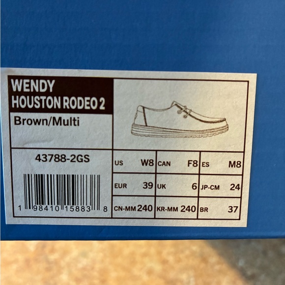 Hey Dude Orange Houston, Livestock Show and Rodeo Western Design - Picture 2 of 5